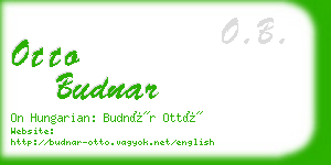 otto budnar business card